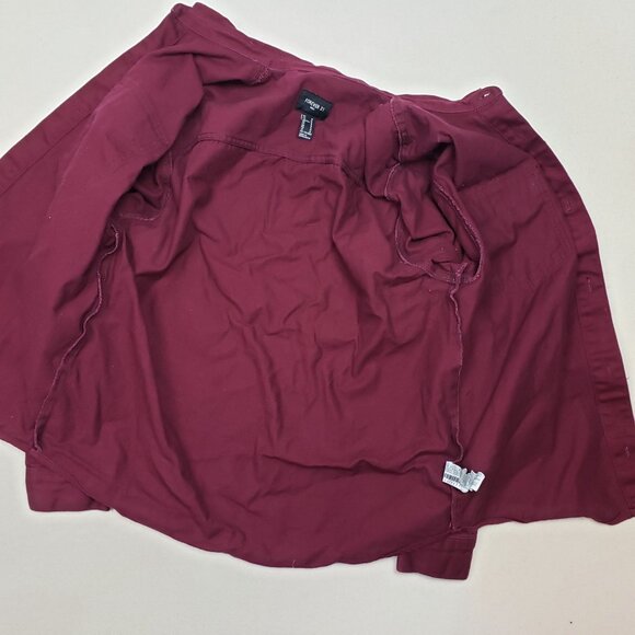 Forever 21 Men's Burgundy Denim Jean Jacket Sz M RARE EXCELLENT CONDITION!!! - Picture 4 of 7